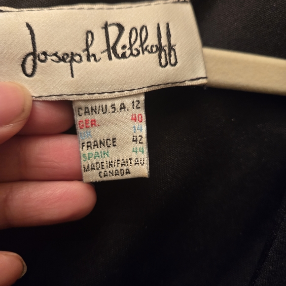 Joseph Ribkoff Fitted Black Dress | Elegant Minimal | Canada Made - Picture 7 of 8